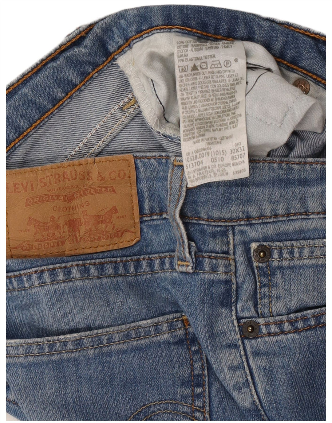 Женские прямые джинсы Levi's W30 L30 синие, хлопок