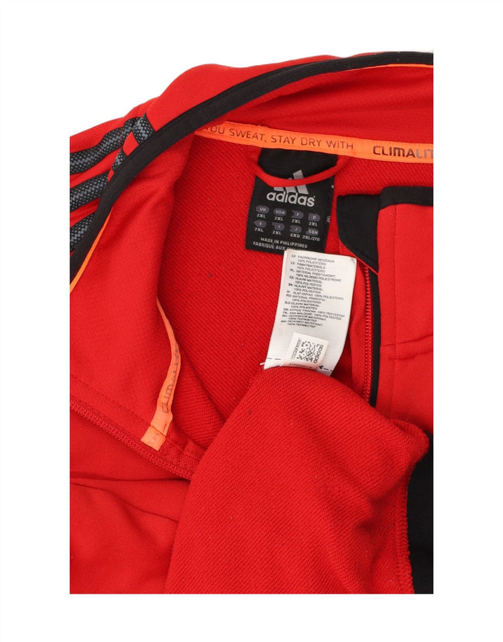 Мужская спортивная куртка Adidas Climalite 2XL, красный полиэстер