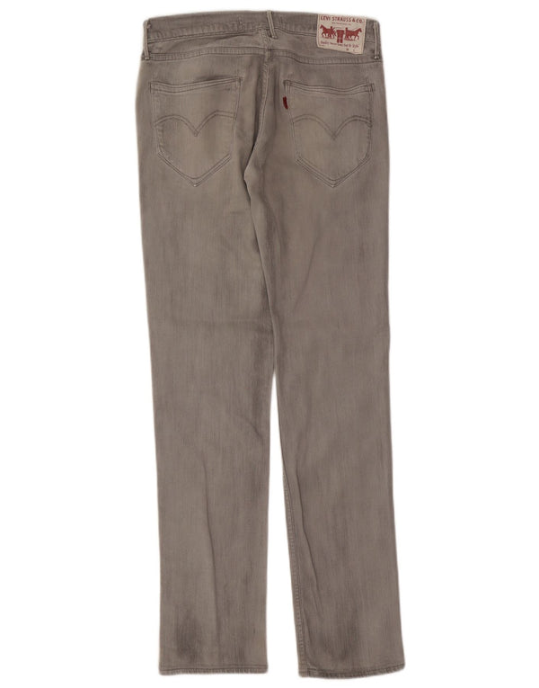 Женские узкие джинсы Levi's 519 W30 L32 Серые хлопковые