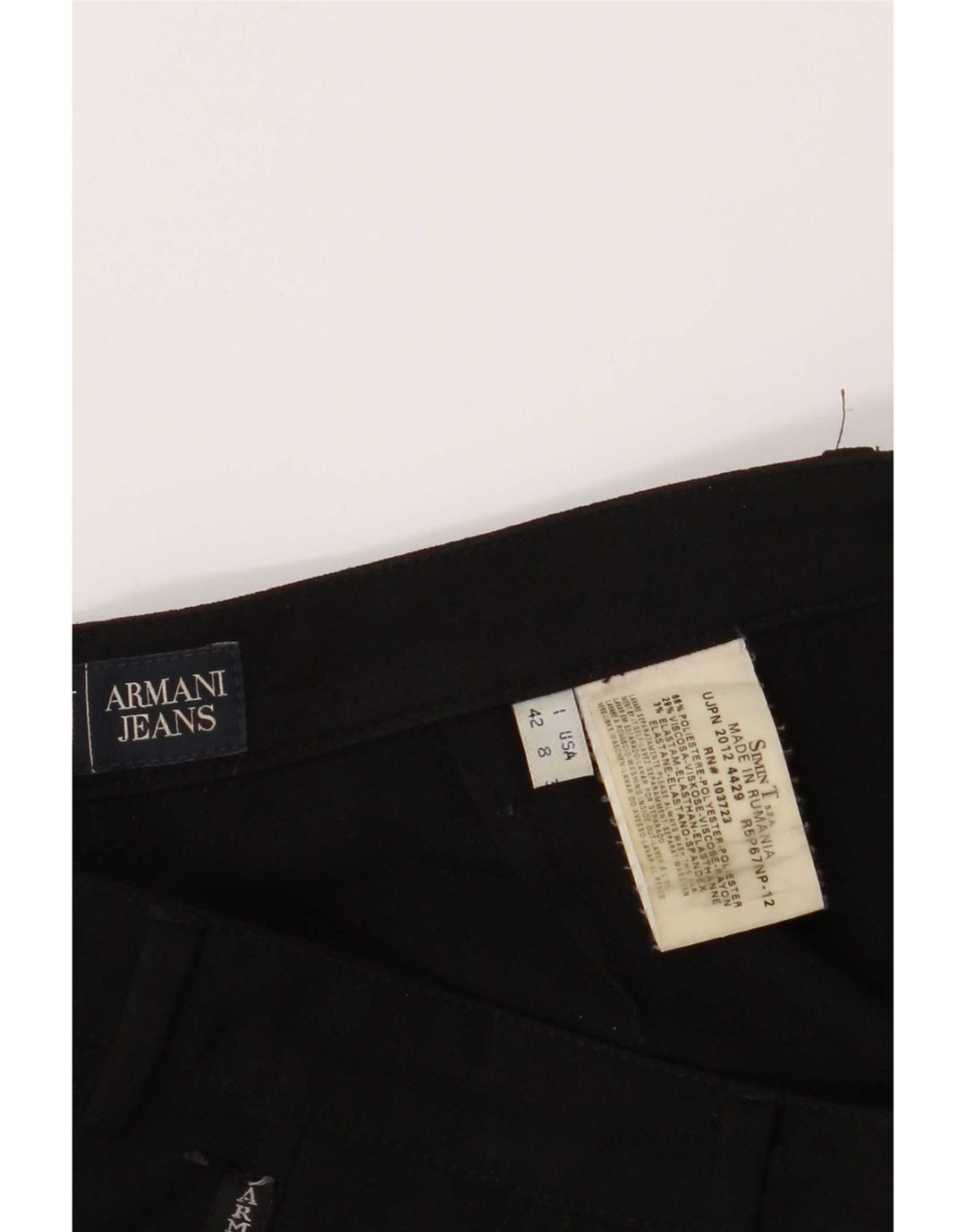 Женские повседневные брюки Armani Bootcut UK 12 Medium W28 L30, черный полиэстер