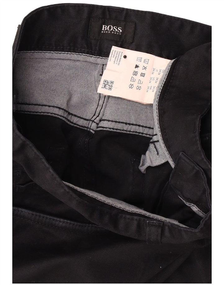 Мужские узкие джинсы Hugo Boss W34 L34, черный хлопок