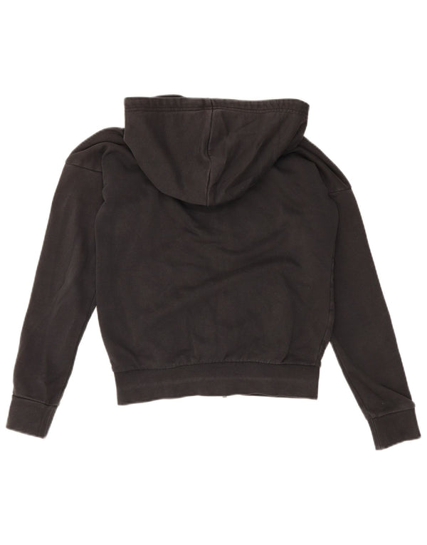 Женский свитер с капюшоном на молнии Adidas Oversized UK 4/6 XS, черный хлопок