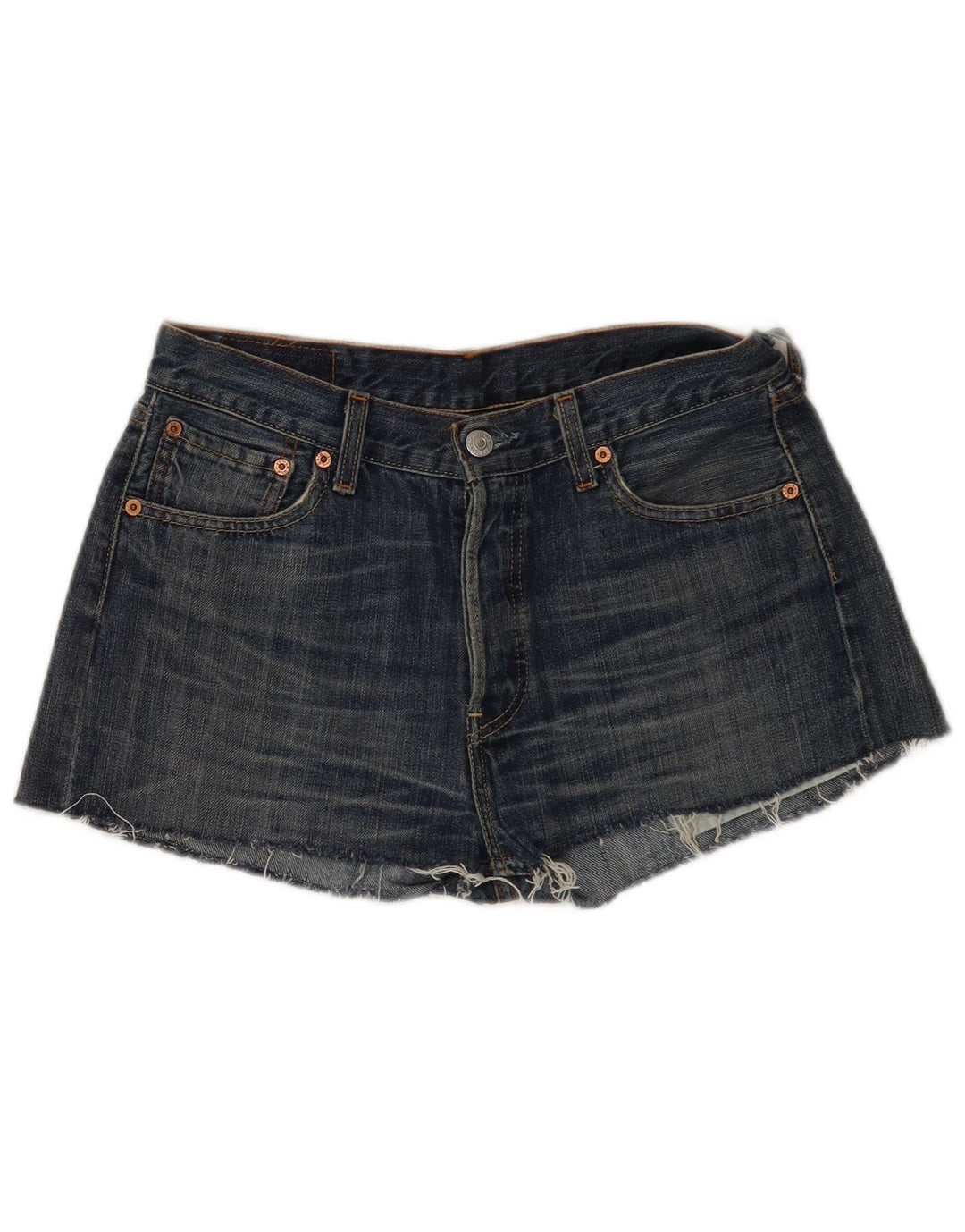 Женские джинсовые шорты Levi's 501 W30, средний синий, хлопок
