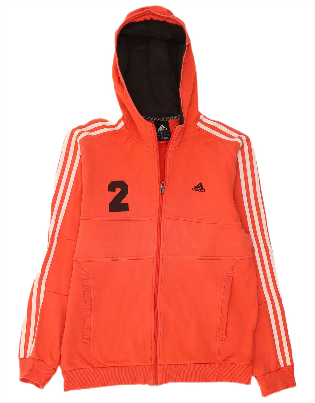 Мужской свитер с капюшоном Adidas на молнии с графическим рисунком, средний красный, хлопковый