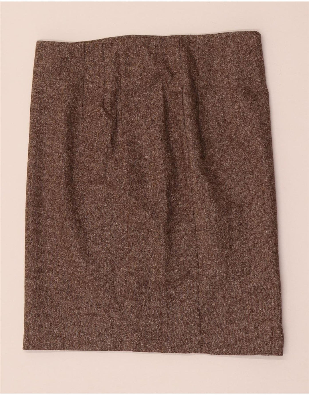 Benetton Женская мини-прямая юбка IT 42 Medium W28 Коричневая шерсть в крапинку