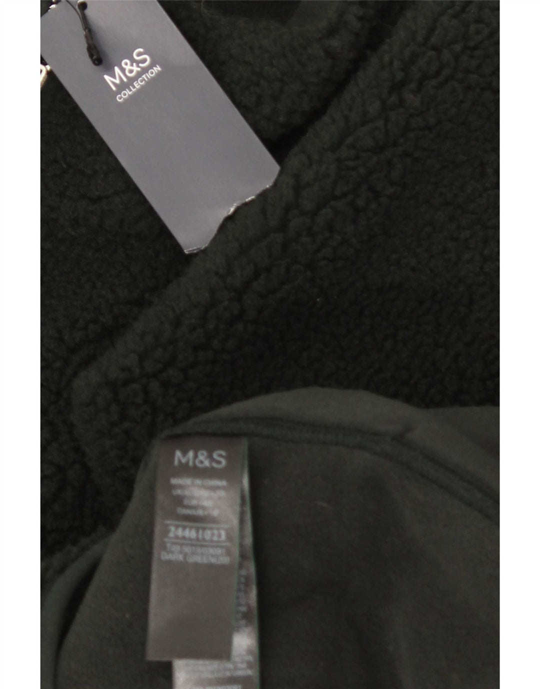 Женская флисовая куртка Marks & Spencer UK 20 2XL зеленая полиэстер