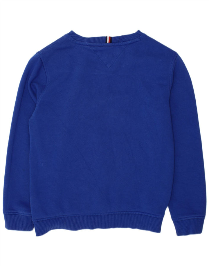 TOMMY HILFIGER Джемпер с рисунком для мальчиков, 8–9 лет, средний синий, хлопок