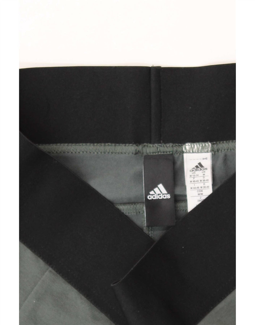 Женские леггинсы Adidas UK 12/14, хлопок среднего серого цвета с цветными блоками