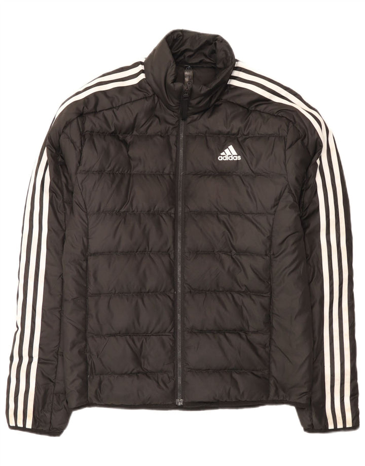 Мужская стеганая куртка Adidas UK 36 маленькая черная из полиэстера