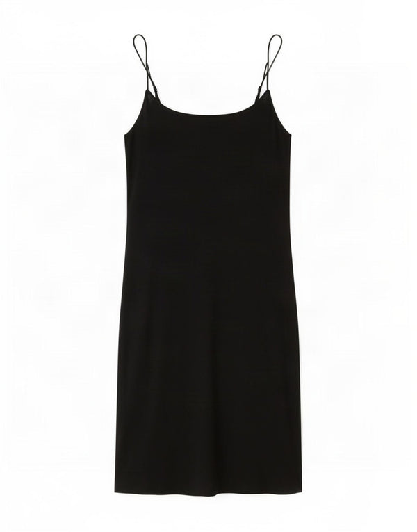 Женское мини-платье-комбинация Zara UK 14, большой черный хлопок