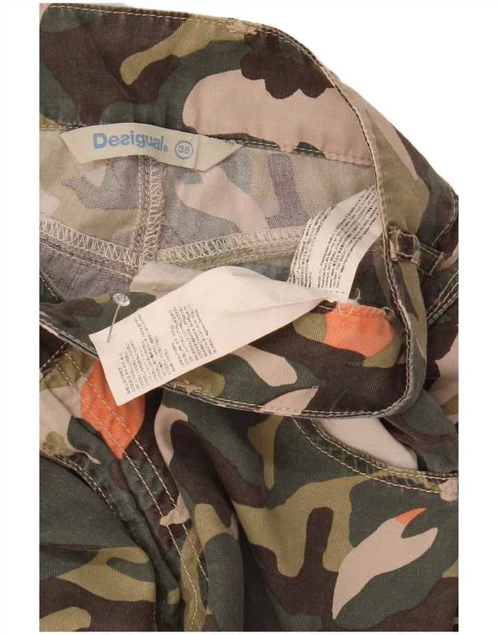 Женские брюки карго Desigual EU 38 Medium W29 L29, зеленый камуфляж