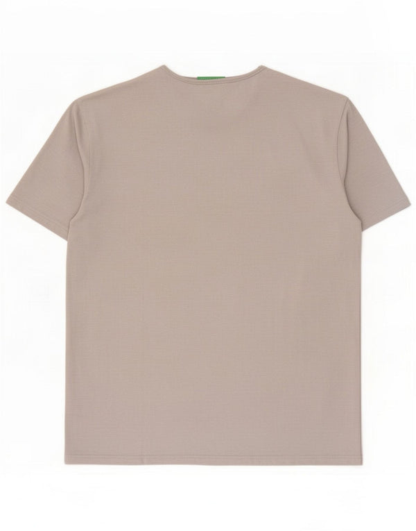 Мужская футболка Benetton XL, серый хлопок
