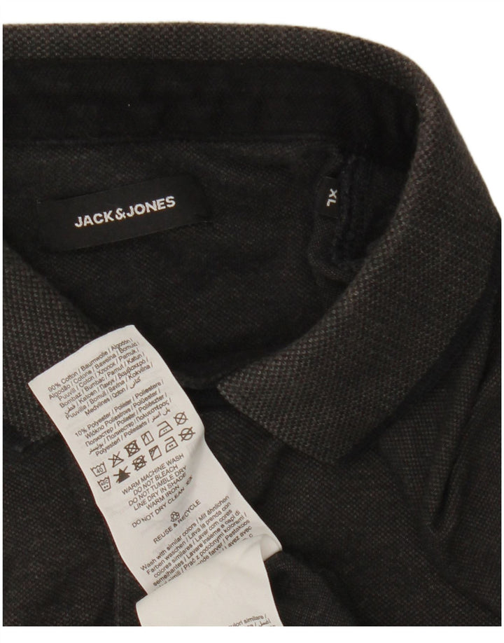 Мужская рубашка-поло Jack & Jones XL, черный хлопок