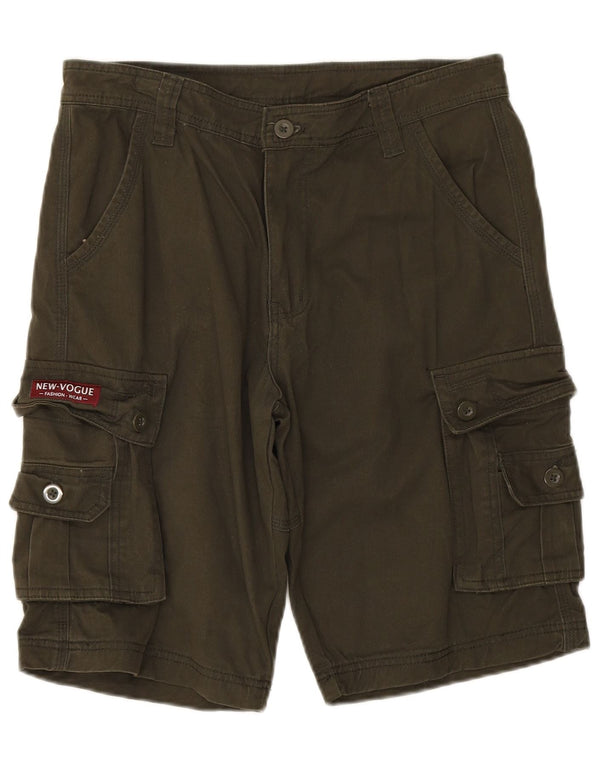 Винтажные мужские шорты-карго W30, хлопок среднего цвета хаки