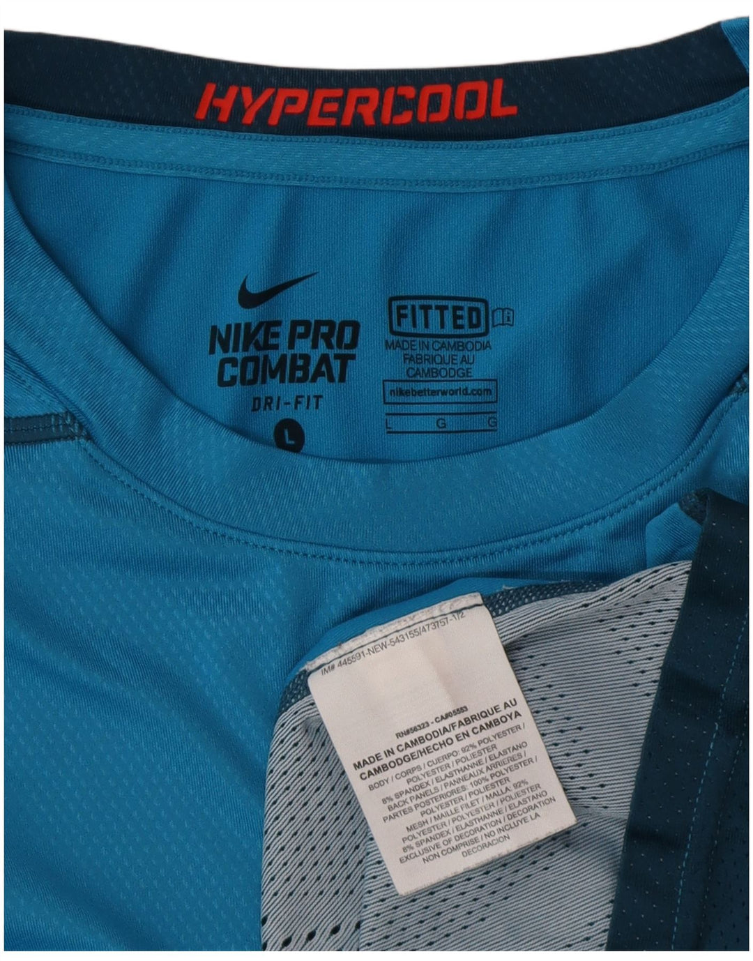 Мужская футболка Nike Dri Fit, большой синий полиэстер с цветными блоками