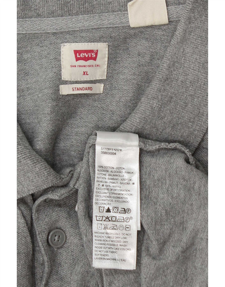 Мужская рубашка-поло Levi's Standard XL, серая, хлопок