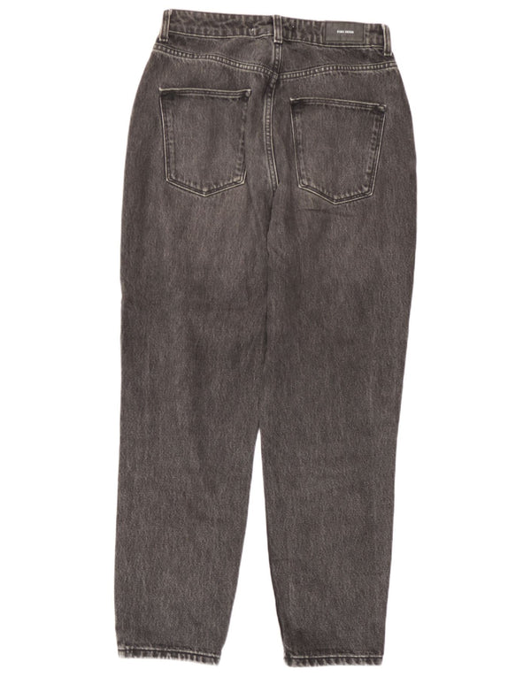 Женские зауженные джинсы с высокой талией Zara EU 38, маленькие W28 L27, серые