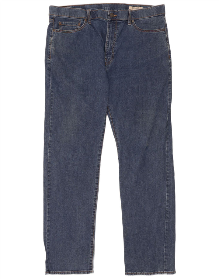 Мужские прямые джинсы Marks & Spencer W38 L33 синие, хлопок