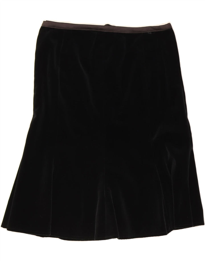 VINTAGE Womens Velvet A-Line Skirt W30 Medium Black Vintage Vintage and Second-Hand Vintage from Messina Hembry 
