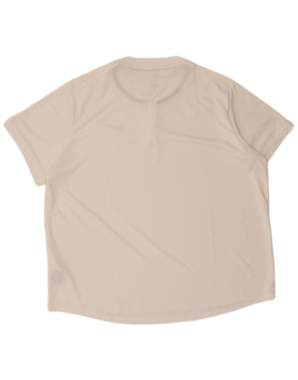 Nike Mens Dri Fit T-Shirt Top 2XL White Polyester