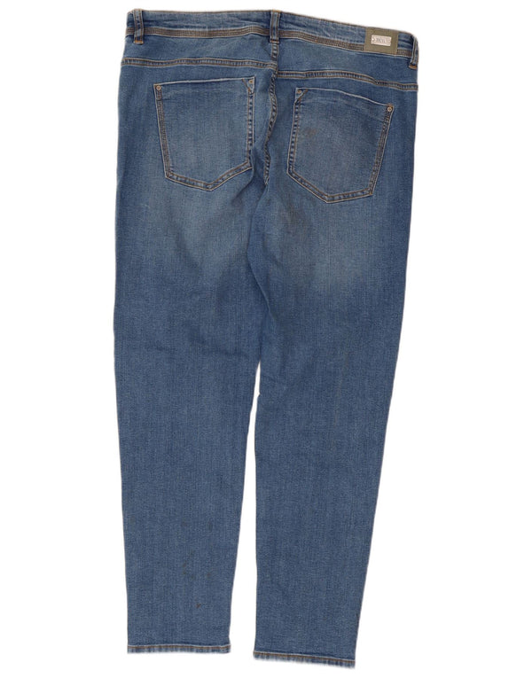 Женские зауженные джинсы Zara с высокой посадкой EU 46 2XL W36 L27, синие, хлопок