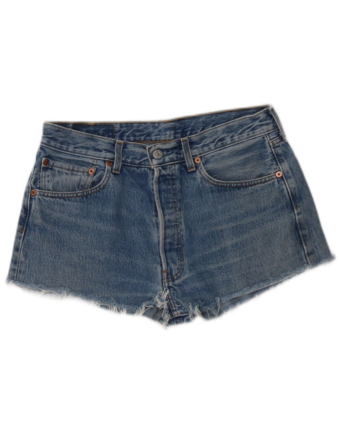 Женские джинсовые шорты Levi's 501 W32, большие синие, хлопок