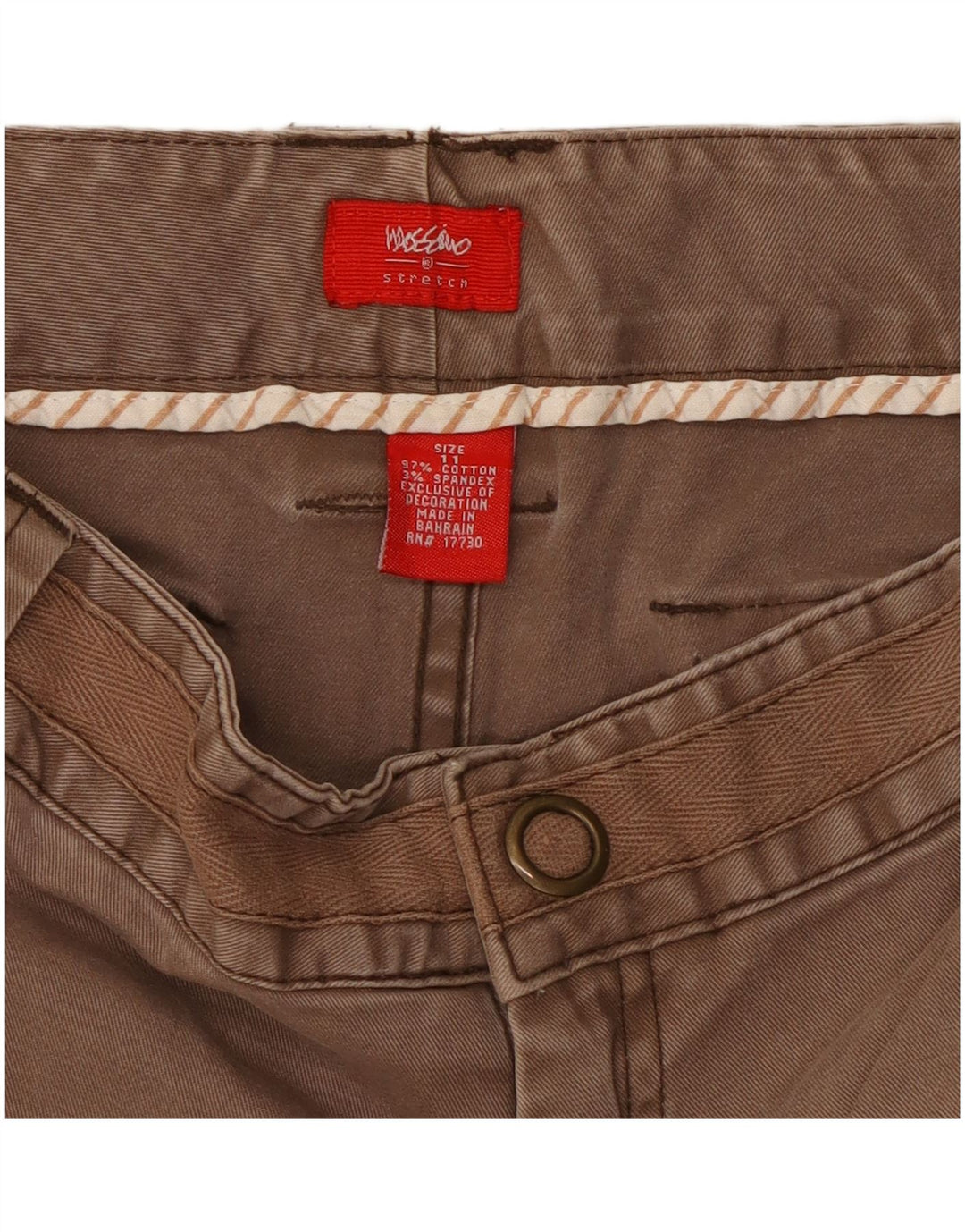 MOSSIMO Женские повседневные брюки Bootcut, большие размеры W32 L31, коричневый хлопок, США 11