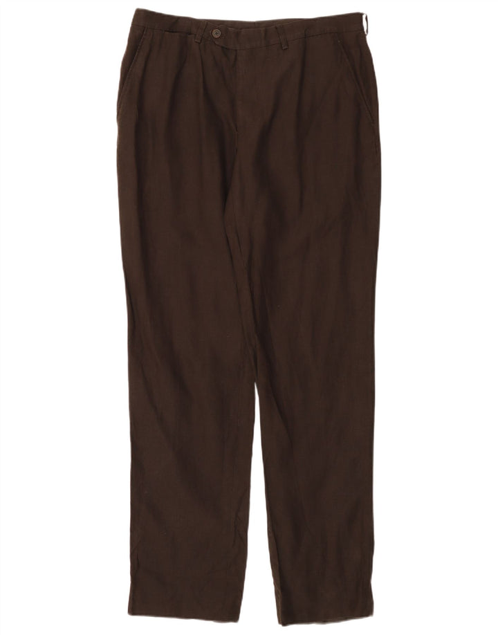 MASSIMO DUTTI Женские прямые брюки чинос EU 44 Large W34 L30 Коричневые