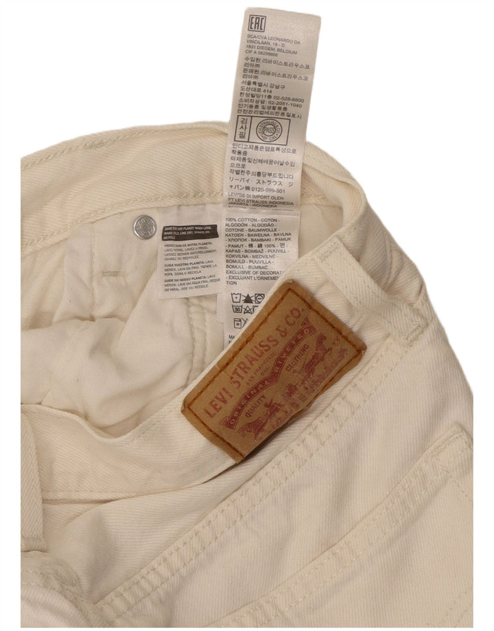 Женские зауженные джинсы Levi's W28 L26, белый хлопок