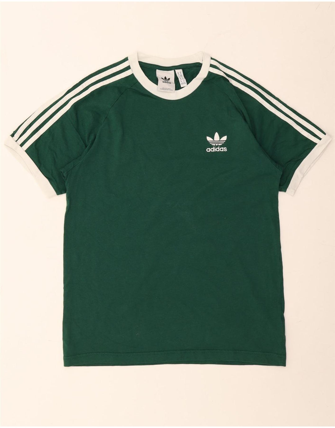 ADIDAS Мужская футболка из хлопка среднего зеленого цвета