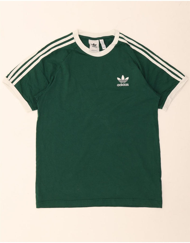 ADIDAS Мужская футболка из хлопка среднего зеленого цвета