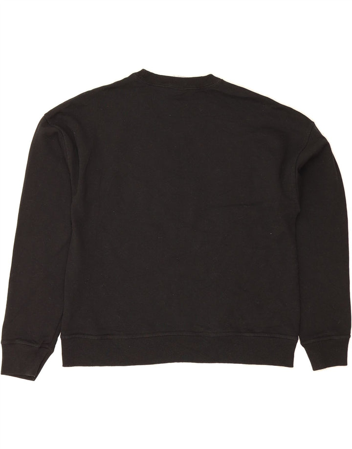 CHAMPION Womens Graphic Sweatshirt Jumper UK 14 Medium Black Cotton Vintage Champion and Second-Hand Champion from Messina Hembry 