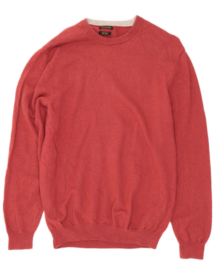 Мужской джемпер с круглым вырезом Massimo Dutti XL, красная шерсть