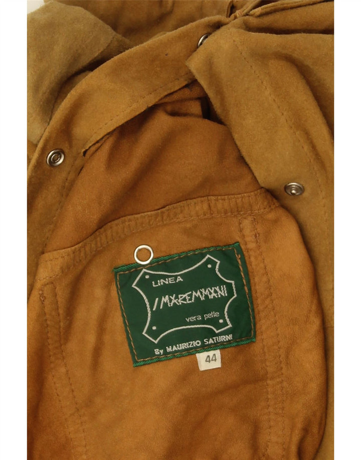 Женская замшевая рубашка оверсайз Maurizio Saturni IT 44 Medium Beige Leather