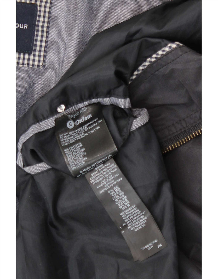 Мужская куртка-бомбер Marks & Spencer Blue Harbour 2XL темно-синяя из полиэстера