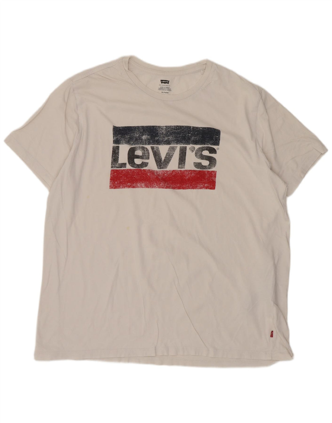 Мужская футболка с рисунком Levi's, топ XL, белый хлопок