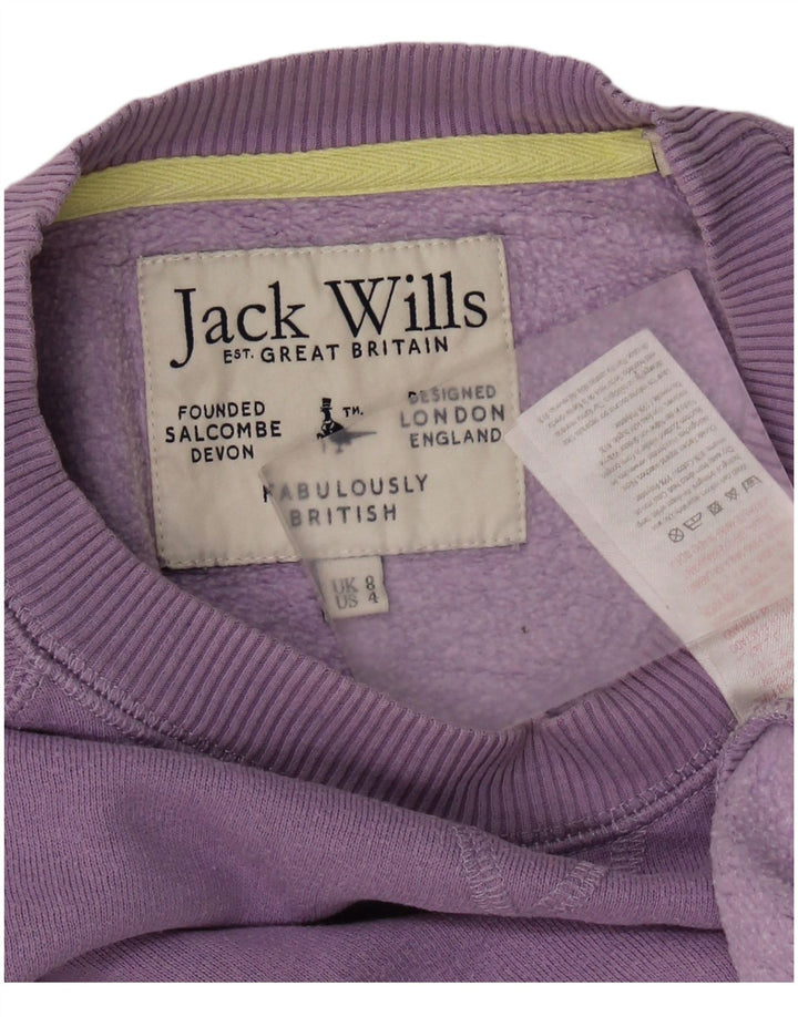 Женский укороченный свитшот оверсайз JACK WILLS UK 8, маленький фиолетовый