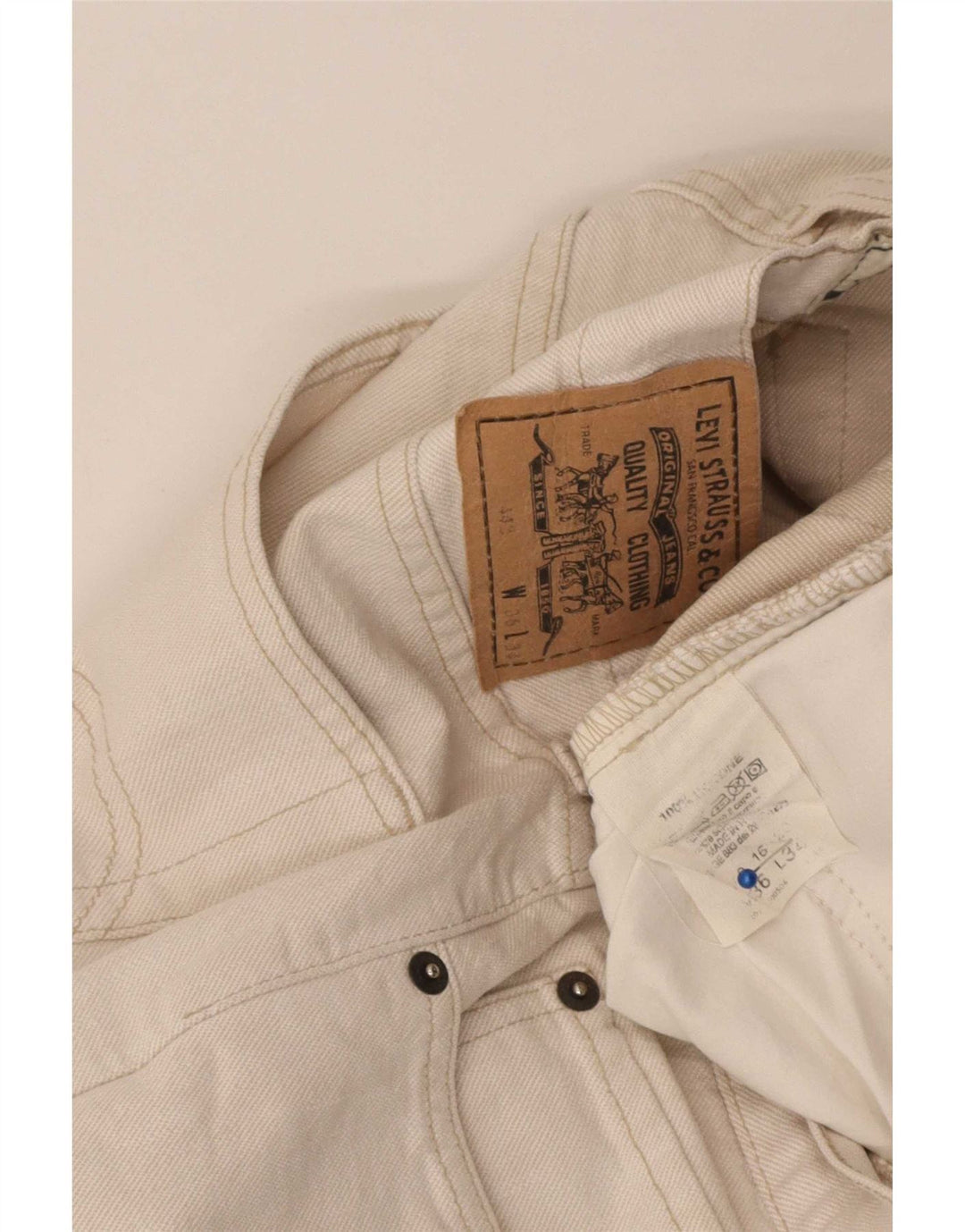 Мужские прямые джинсы Levi's W36 L34, бежевый хлопок