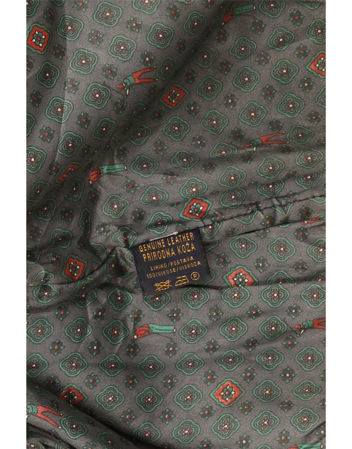 Винтажная мужская кожаная куртка UK 42 XL, черная