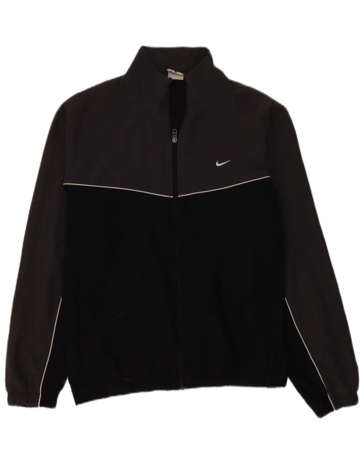 Мужская спортивная куртка Nike, большая серая полиэстер с цветными блоками