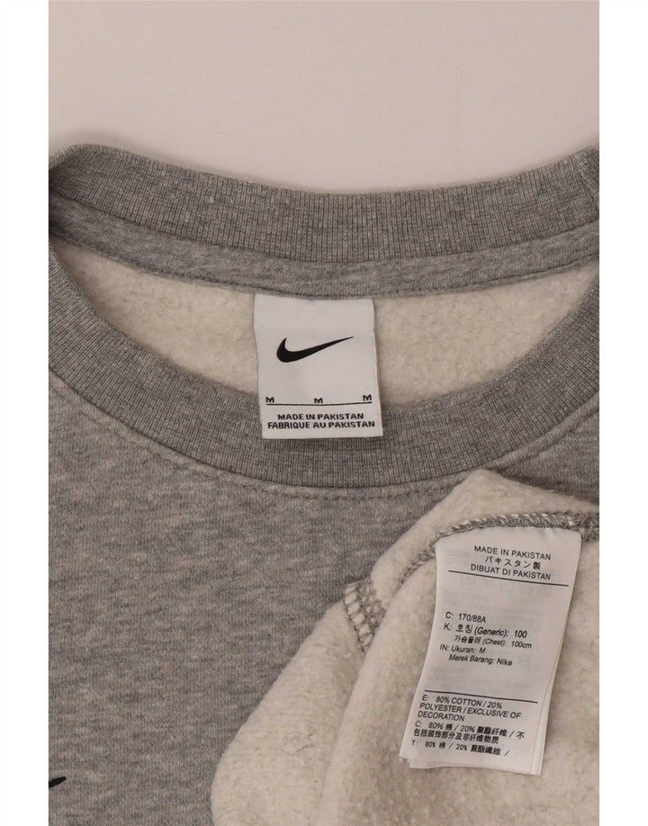 Мужской свитер Nike, хлопковый джемпер среднего серого цвета