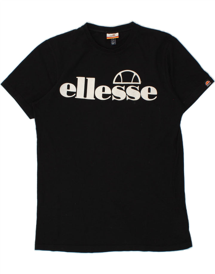 ELLESSE Mens Graphic T-Shirt Top Small Black Cotton Vintage Ellesse and Second-Hand Ellesse from Messina Hembry 