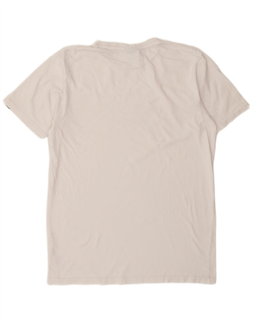 ELLESSE Mens Graphic T-Shirt Top Small White Striped Cotton