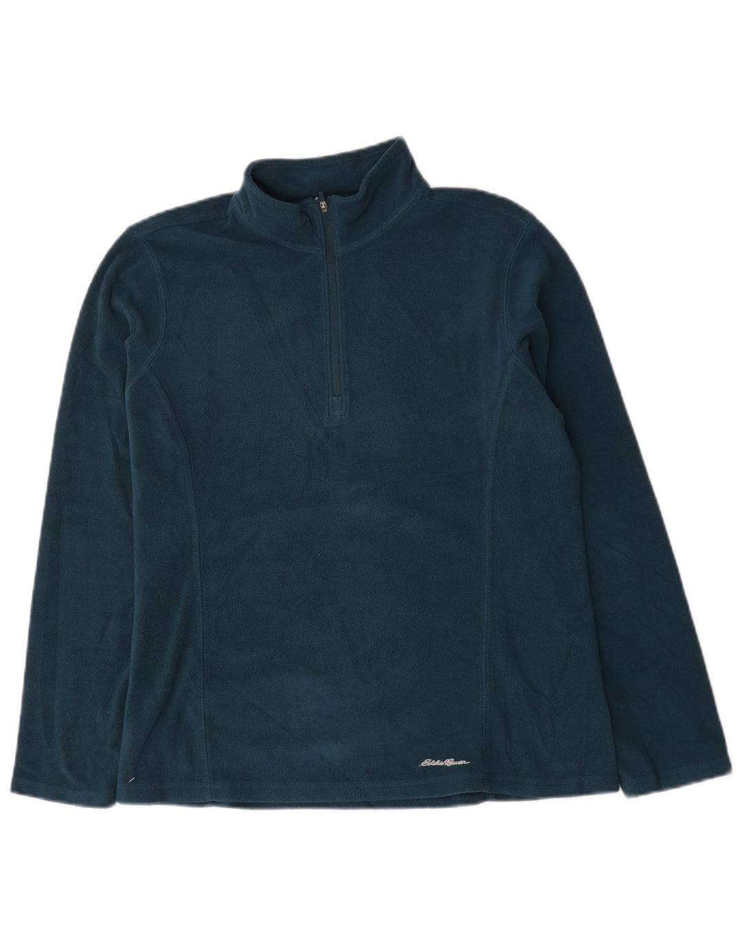 Женский флисовый джемпер с воротником на молнии Eddie Bauer, размер UK 16, большой синий, полиэстер