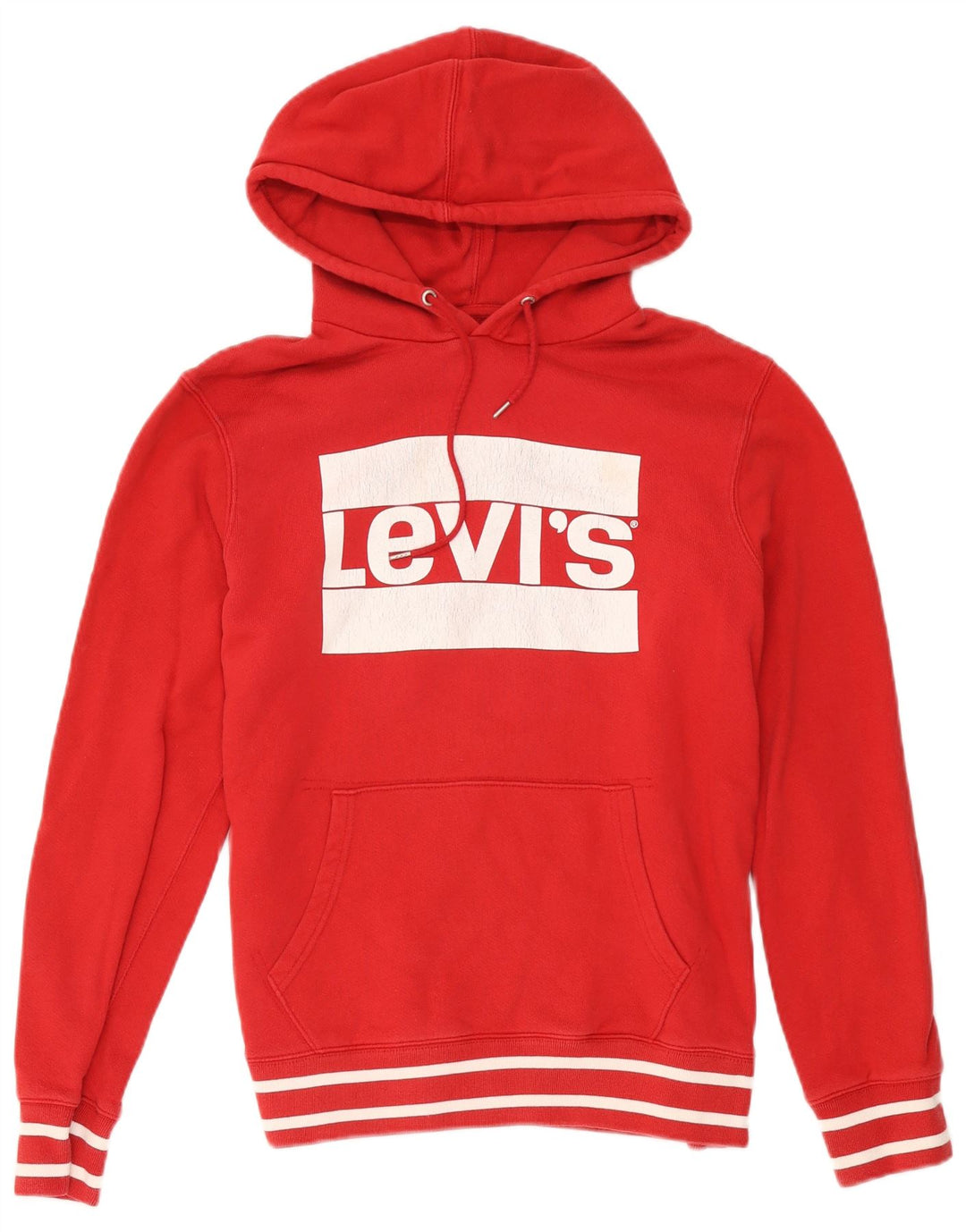 Мужской джемпер с капюшоном Levi's с рисунком, средний красный, хлопок с цветными блоками