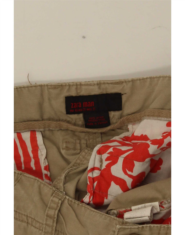 Мужские шорты-карго Zara EU 40 Medium W31 Бежевые, хлопок