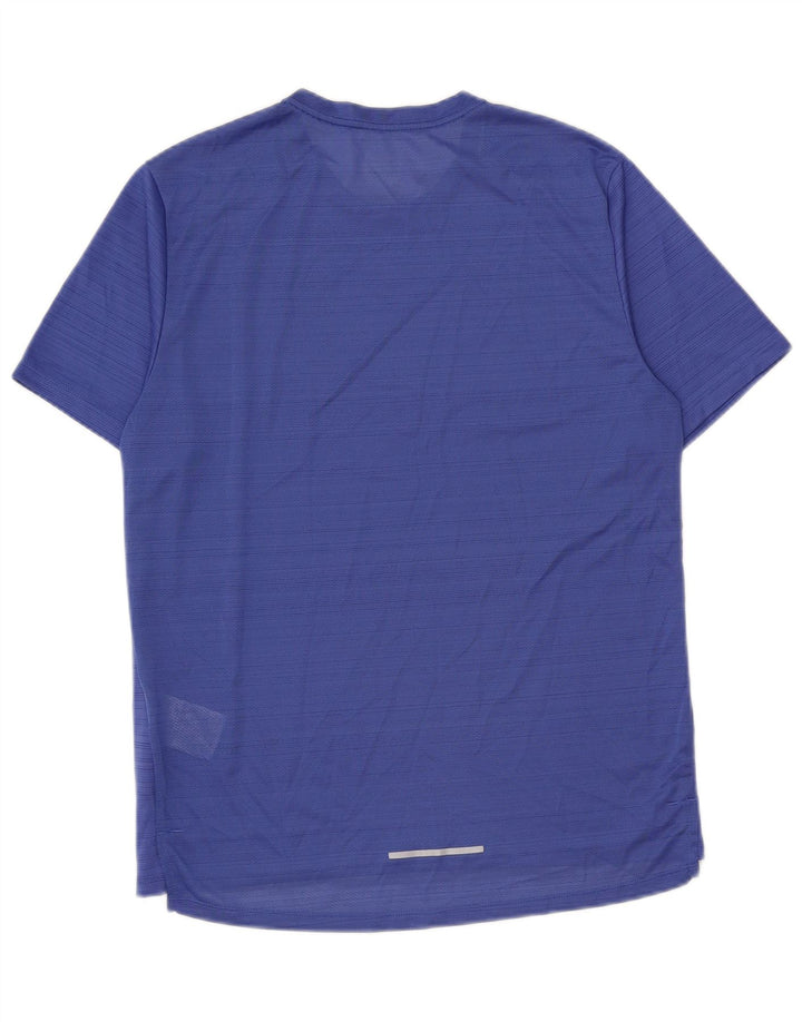 Мужская футболка Nike Dri Fit из полиэстера средней синей полоски