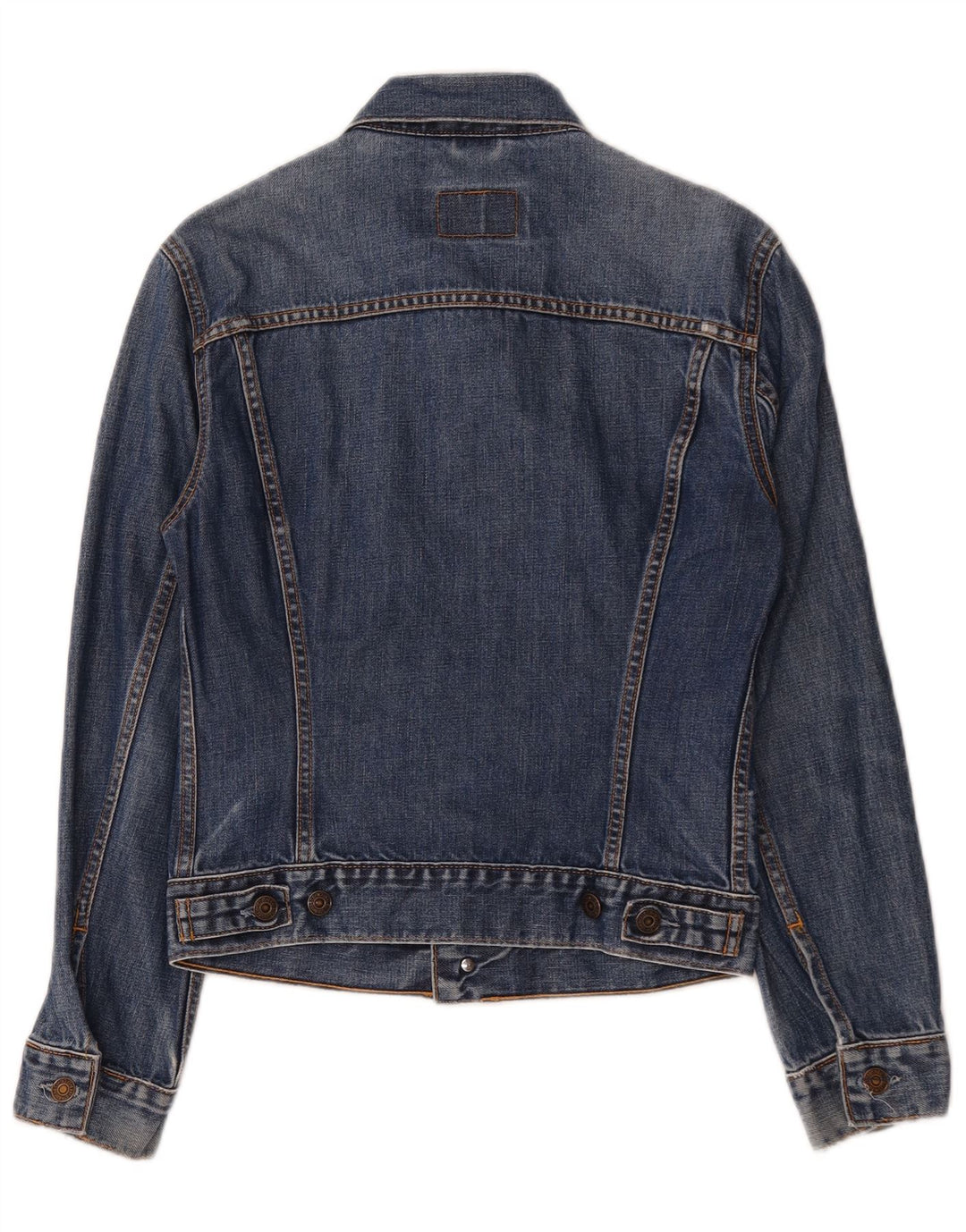Джинсовая куртка Levi's для девочек 11-12 лет, средний синий хлопок, хлопковая ткань