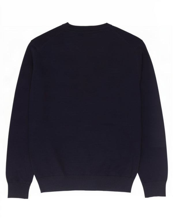 Crew Clothing Мужской джемпер с v-образным вырезом, свитер среднего размера, темно-синий, хлопок