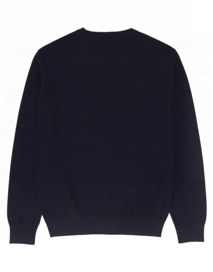 Crew Clothing Мужской джемпер с v-образным вырезом, свитер среднего размера, темно-синий, хлопок